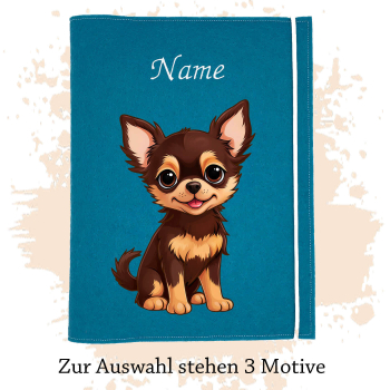 Dokumentenhülle für die Hunderasse Chihuahua Langhaar chocolate tan